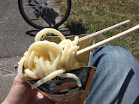 カルボナーラソースのうどん