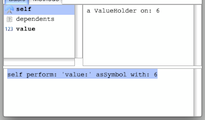 perform: 'value:' asSymbol with: 6